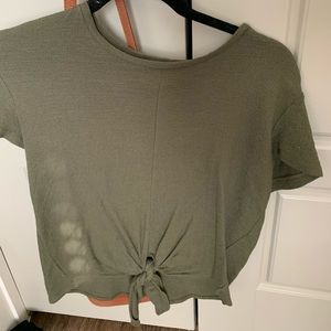Madewell tie front tee